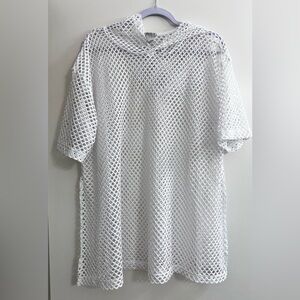 Forever 21 | White Fishnet Hooded Beach Cover-Up | Size S